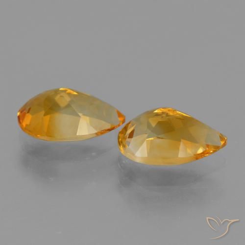 Gemme di Citrino Arancio Scuro-Oro naturale da 2.38 ct, Forma a pera, VVS-VS