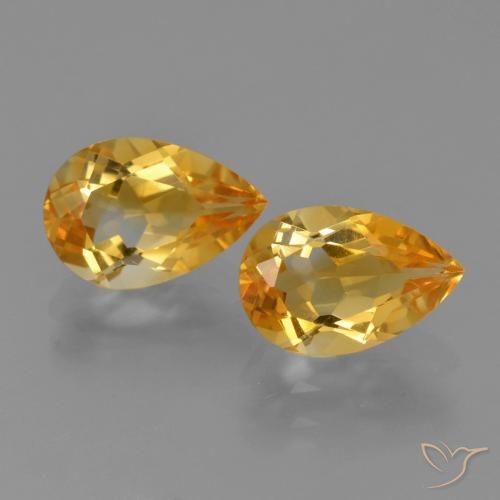 2.33ctw Naturale Arancio Scuro-Oro Citrino, Forma a pera, VVS-VS