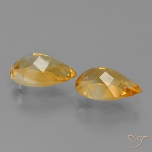 Gemme di Citrino Arancio Scuro-Oro naturale da 2.33 ct, Forma a pera, VVS-VS
