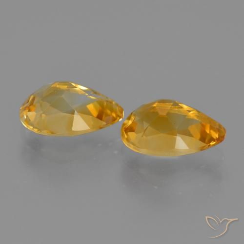 Gemme di Citrino Arancio Scuro-Oro naturale da 2.45 ct, Forma a pera, VVS-VS