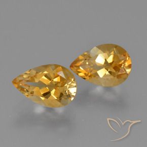 Citrino naturale dorato da 2,37 ct, taglio a pera, VS