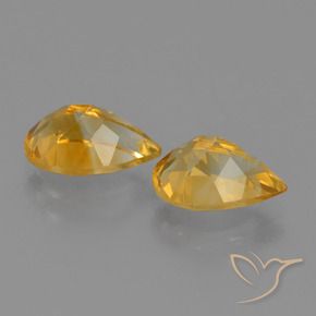 Citrino naturale dorato da 2,37 ct, taglio a pera, VS
