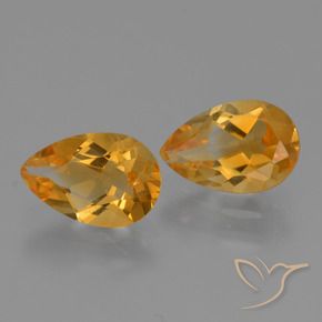 Gemme di Citrino Arancio Scuro-Oro naturale da 2.27 ct, Forma a pera, VS