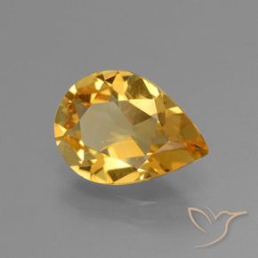 Citrino Arancio Dorato Profondo naturale da 2.10 ct, Forma a pera, VVS-VS