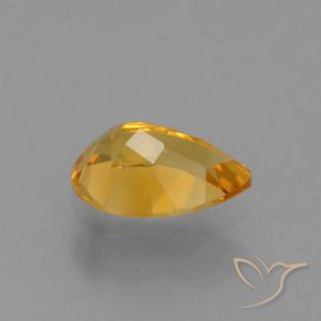 Citrino Arancio Scuro-Oro naturale da 1.17 ct, Forma a pera, VS