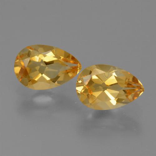 Citrino naturale dorato da 2,26 ct, taglio a pera, VVS-VS
