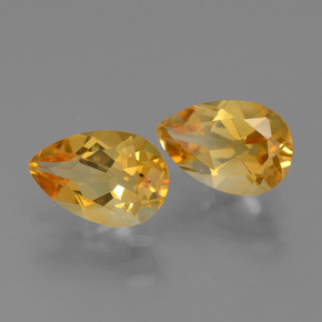 Citrino naturale dorato da 2,26 ct, taglio a pera, VVS-VS