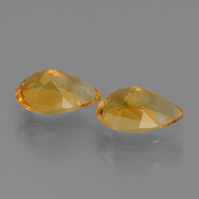 Citrino naturale dorato da 2,26 ct, taglio a pera, VVS-VS