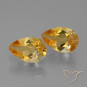 Gemme di Citrino Arancio Scuro-Oro naturale da 2.17 ct, Forma a pera, VVS-VS