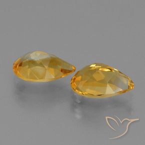 Gemme di Citrino Arancio intenso-OroG naturale da 2.32 ct, Forma a pera, VVS-VS