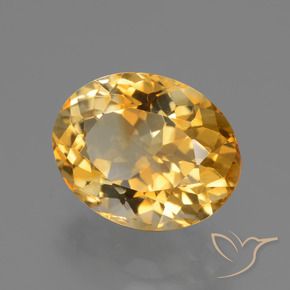 Citrino Arancio intenso-OroG naturale da 3.89 ct, Ovale, VVS-VS