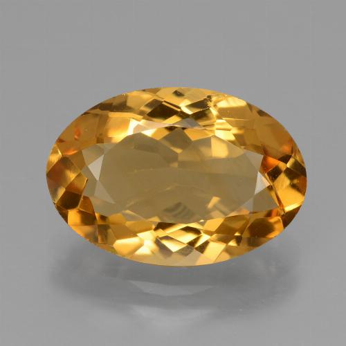 Citrino naturale dorato da 3,71 ct, taglio ovale, VVS-VS