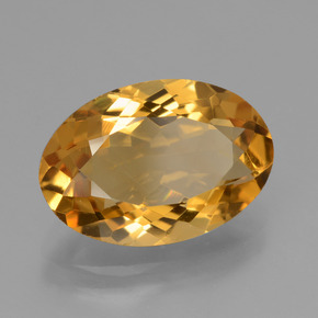 Citrino naturale dorato da 3,71 ct, taglio ovale, VVS-VS