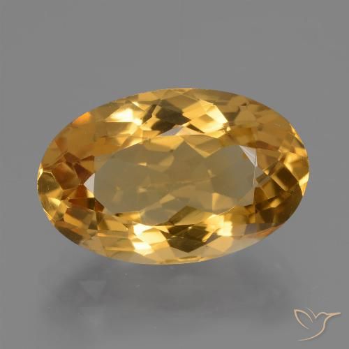 4.96ct Naturale Dorato scuro Citrino, Ovale, VVS-VS