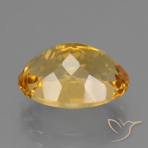 Citrino naturale dorato da 4,83 ct, taglio ovale, VVS