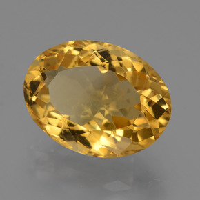 Citrino Arancio Dorato Profondo naturale da 7.21 ct, Taglio ovale, VVS-VS