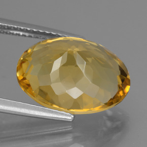 Citrino Arancio Dorato Profondo naturale da 7.21 ct, Taglio ovale, VVS-VS