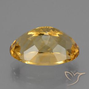 Citrino Dorato medio-scuro naturale da 7.09 ct, Ovale, VVS