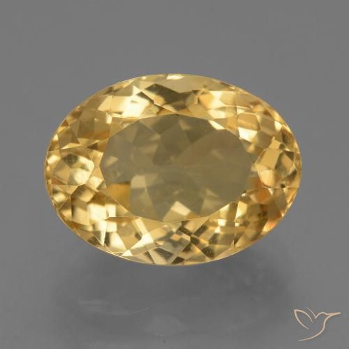 7.95ct Naturale Dorato medio-scuro Citrino, Ovale, VVS
