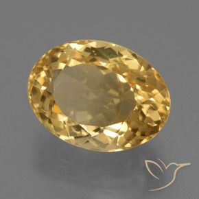 Citrino Dorato medio-scuro naturale da 7.95 ct, Ovale, VVS