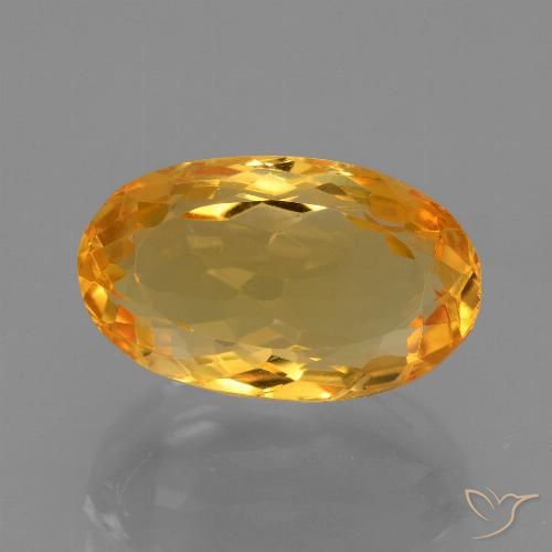 6.11ct Naturale Arancio intenso-OroG Citrino, Ovale, VVS