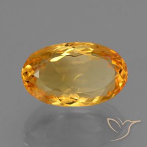Citrino Arancio intenso-OroG naturale da 6.11 ct, Ovale, VVS