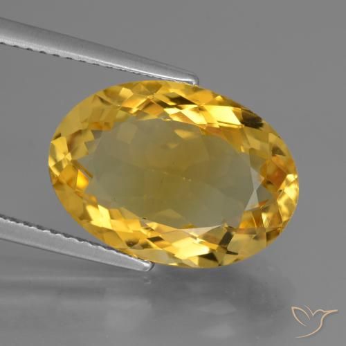 6.80ct Naturale Dorato Citrino, Ovale, VVS