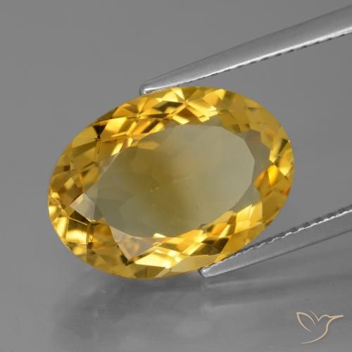 Citrino Dorato naturale da 6.80 ct, Ovale, VVS