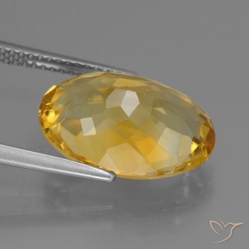 Citrino Dorato naturale da 6.80 ct, Ovale, VVS