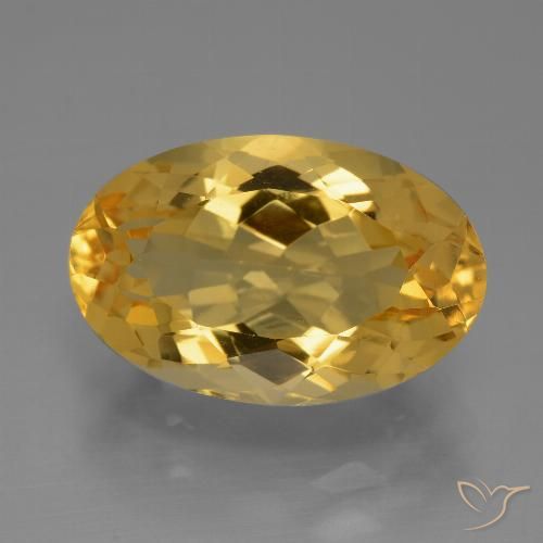6.41ct Naturale Dorato medio-scuro Citrino, Ovale, VVS