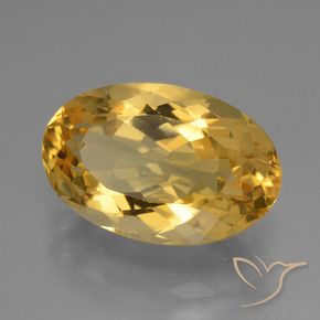 Citrino Dorato medio-scuro naturale da 6.41 ct, Ovale, VVS