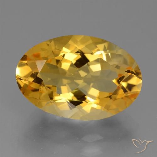 6.74ct Naturale Arancio Dorato Profondo Citrino, Ovale, VVS