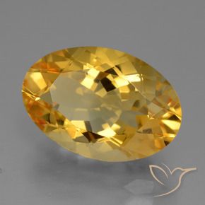 Citrino Arancio Dorato Profondo naturale da 6.74 ct, Ovale, VVS