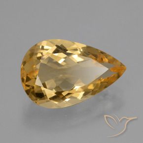 Citrino Dorato naturale da 5.63 ct, Forma a pera, VVS