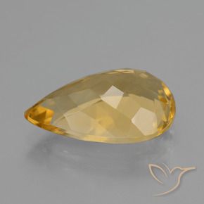 Citrino Dorato naturale da 5.63 ct, Forma a pera, VVS