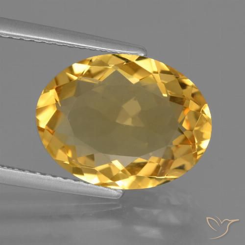 5.26ct Naturale Dorato Citrino, Ovale, VVS