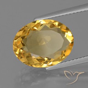 Citrino Dorato naturale da 5.26 ct, Ovale, VVS