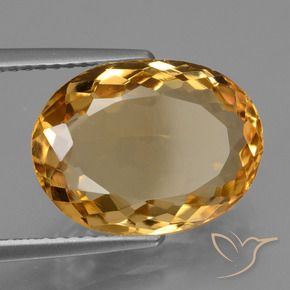 Citrino Arancione-Oro medio naturale da 5.77 ct, Ovale, VVS