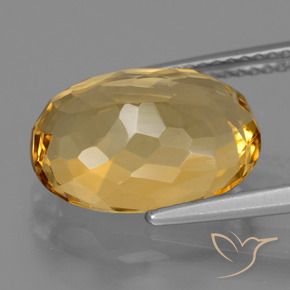 Citrino Arancione-Oro medio naturale da 5.77 ct, Ovale, VVS