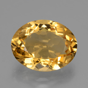Citrino naturale dorato da 6,47 ct, taglio ovale, VVS