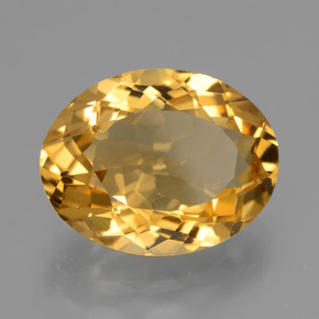 Citrino naturale dorato da 6,47 ct, taglio ovale, VVS