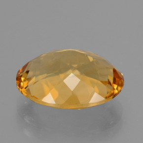 Citrino naturale dorato da 6,47 ct, taglio ovale, VVS