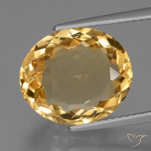 6.02ct Naturale Arancio Dorato Profondo Citrino, Ovale, VVS