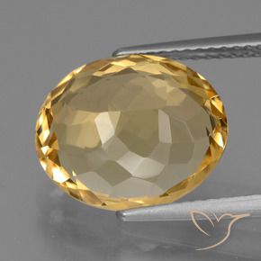 Citrino Arancio Dorato Profondo naturale da 6.02 ct, Ovale, VVS