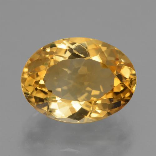 Citrino naturale dorato da 4,60 ct, taglio ovale, VVS