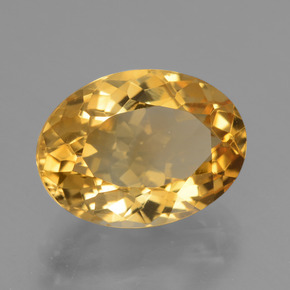 Citrino naturale dorato da 4,60 ct, taglio ovale, VVS