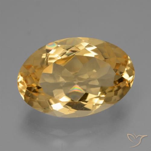 5.20ct Naturale Arancio Dorato Profondo Citrino, Ovale, VVS