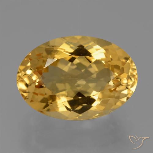 Citrino Arancio Dorato Profondo naturale da 6.22 ct, Taglio ovale, VVS-VS