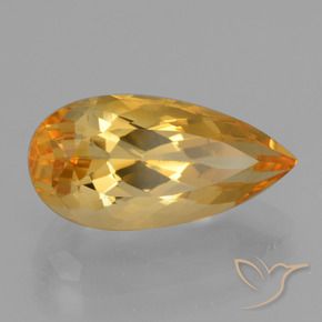 Citrino Dorato scuro naturale da 5.54 ct, Forma a pera, VVS