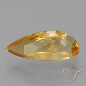 Citrino Dorato scuro naturale da 5.54 ct, Forma a pera, VVS